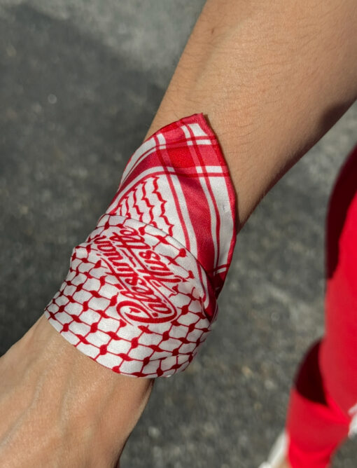 Black & Red Keffiyeh pocket square & Women’s accessory - Image 6