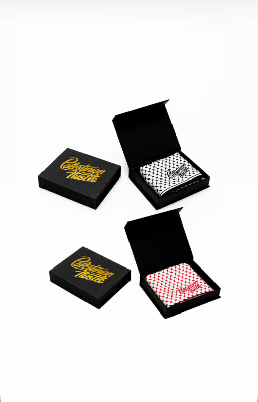 Black & Red Keffiyeh pocket square & Women’s accessory